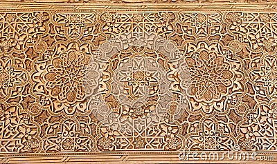 Detail of Islamic (Moorish) tilework at the Alhambra, Granada, Spain Stock Photo