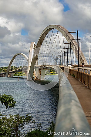Juscelino Kubitschek Bridge in BrasÃ­lia. Editorial Stock Photo