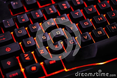 Detail of a Qwerty keyboard Stock Photo