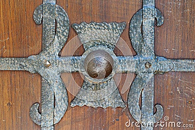 Detail and knob of a door Stock Photo