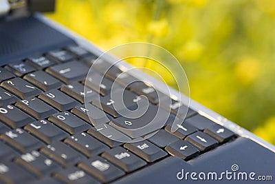 Detail of a laptop Stock Photo