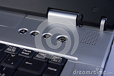 Detail of laptop Stock Photo