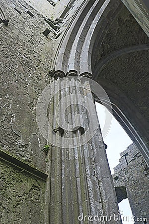 Detail of large stone archway, Rock of Cashel Stock Photo