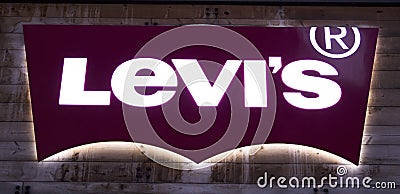 Levi`s store Editorial Stock Photo