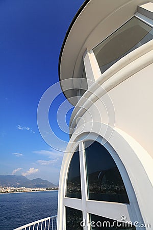 Detail of lighthouse, in Alanya, Turkey. Stock Photo