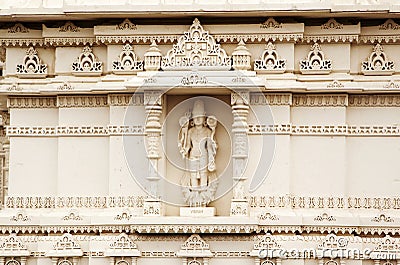 Detail of the Mandir Shri Swaminarayan Temple in Toronto, Canada Stock Photo