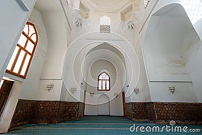 Detail of a mausoleum in Shah-i-Zinda necropolis in Samarkand, Usbekistan. Stock Photo