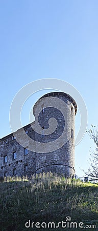 Detail of medieval castle in calice al cornoviglio Stock Photo