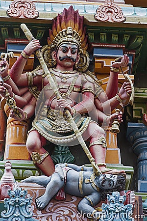 Detail of Meenakshi Temple in Madurai, India Stock Photo