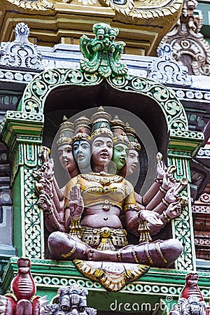 Detail of Meenakshi Temple in Madurai, India Stock Photo