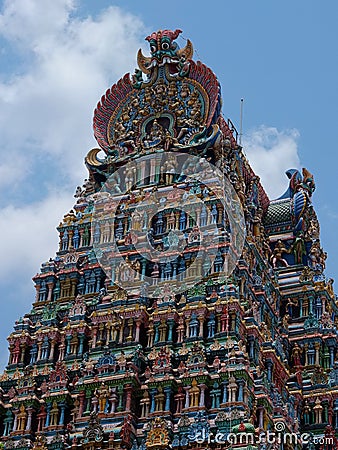 Detail, Menakshi Temple Madurai Stock Photo