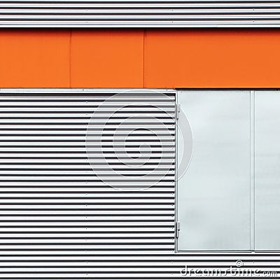 Detail of metal building Stock Photo