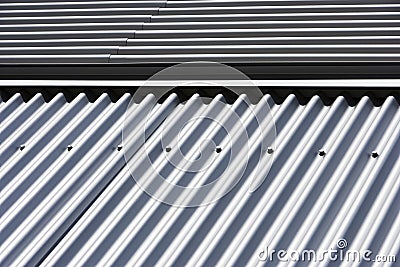 Detail of a metal clad building Stock Photo
