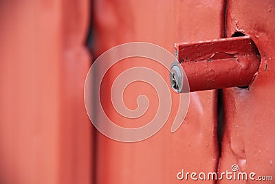 Detail of a metal workhouse lock Stock Photo