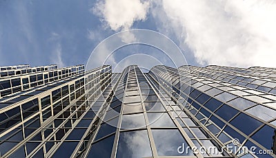 Facade raster with glass squares in it Stock Photo