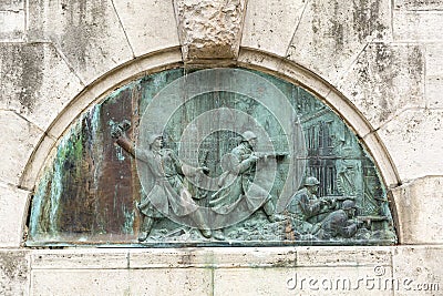 Detail of the Red Army monument in Budapest Stock Photo
