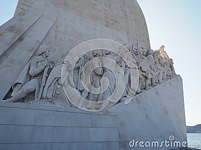 Detail - Monument to explorers - Belem, Lisbon Lisboa - 1 Editorial Stock Photo