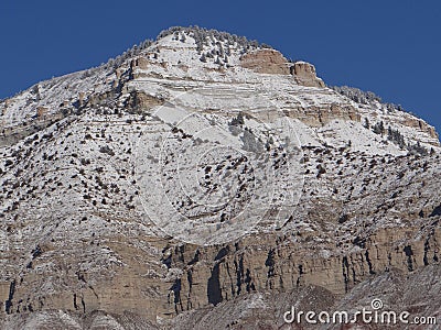 Detail, mountain peak in winter, Stock Photo
