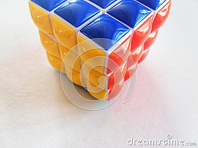 Detail of the multicolors Rubic cube Editorial Stock Photo