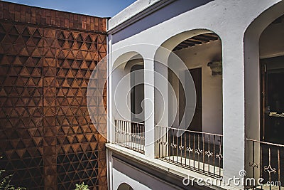 Detail of Museo textil de Oaxaca Textile Museum of Oaxaca Mexic Editorial Stock Photo