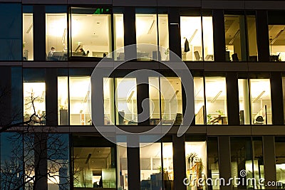 Detail of office building windows Stock Photo