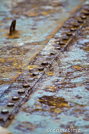 Detail from an old ship, a tugboat Stock Photo
