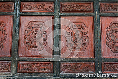 Detail old Chinese door Stock Photo