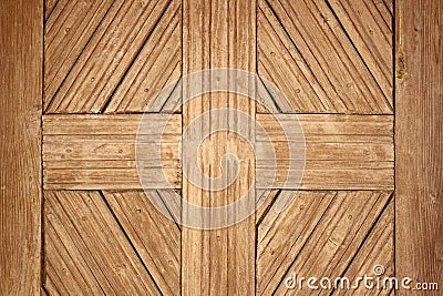 Detail on old romanian wooden door Stock Photo