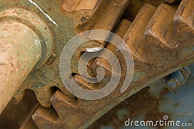 Detail of old rusty gears Stock Photo