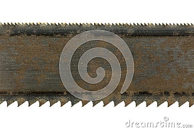 Detail of an old saw blade Stock Photo