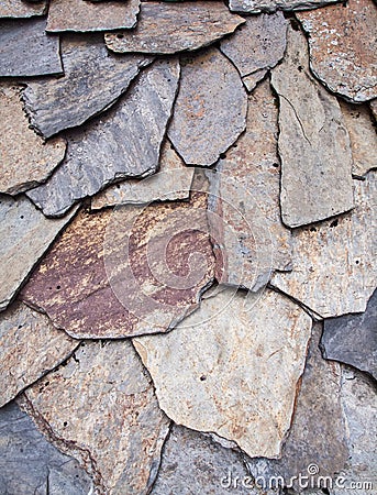 Detail of old slate roof Stock Photo