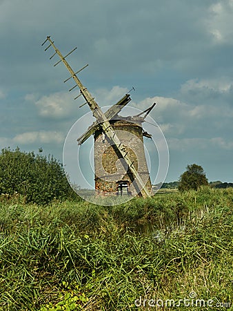 Detail of the Old Windmill Stock Photo