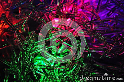 The detail of optical fibers in different colors Editorial Stock Photo