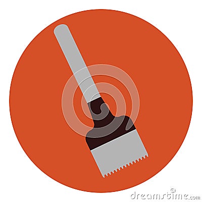 Detail painting brush, icon Vector Illustration