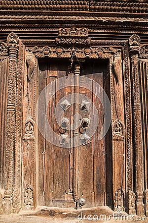 Detail of the Patan royal court. Stock Photo