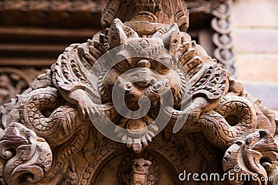 Detail of the Patan royal court. Stock Photo