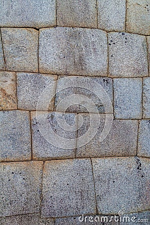 Detail of perfect Inca stonework Stock Photo
