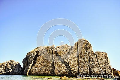 Detail of playa arnia at Arnia beach Pielagos, Cantabria, spain europe Stock Photo