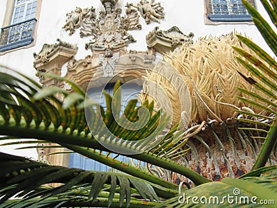 Detail of the portal of the Nossa Senhora do Carmo Church in Ouro Preto Stock Photo