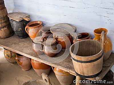 old clay pots Stock Photo