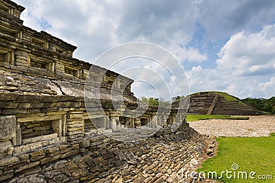 Detail of a pyramid at the El Tajin archaeological site in the State of Veracruz Stock Photo