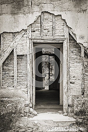 Detail of a ramshackle house Stock Photo