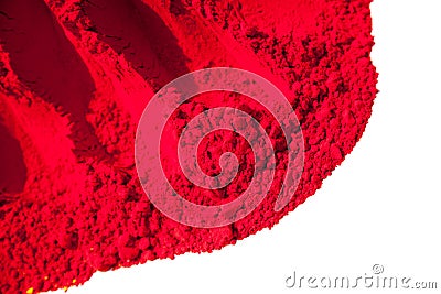 Detail of red color for holi Stock Photo