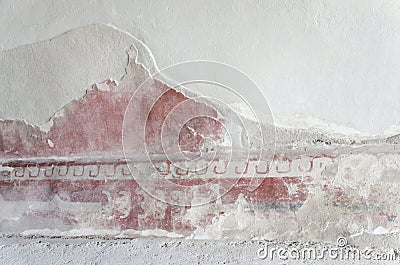 Detail of wall painting in Teotihuacan, Mexico Stock Photo