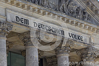 Detail of the Reichstag, Berlin, Germany. Stock Photo