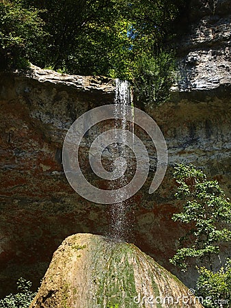 Detail of a river falling Stock Photo