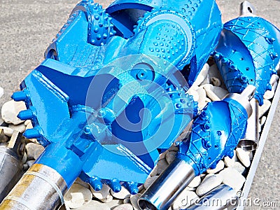 Detail road milling boring cutter Stock Photo