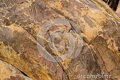 Detail rock texture in the Alabama Hills near Lone Pine, California, USA Stock Photo