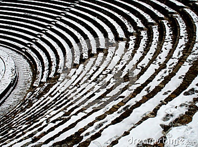 Detail of a Roman arena in Lyon Stock Photo