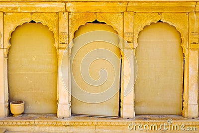 Detail of Royal Palace architecture in Jaisalmer Stock Photo